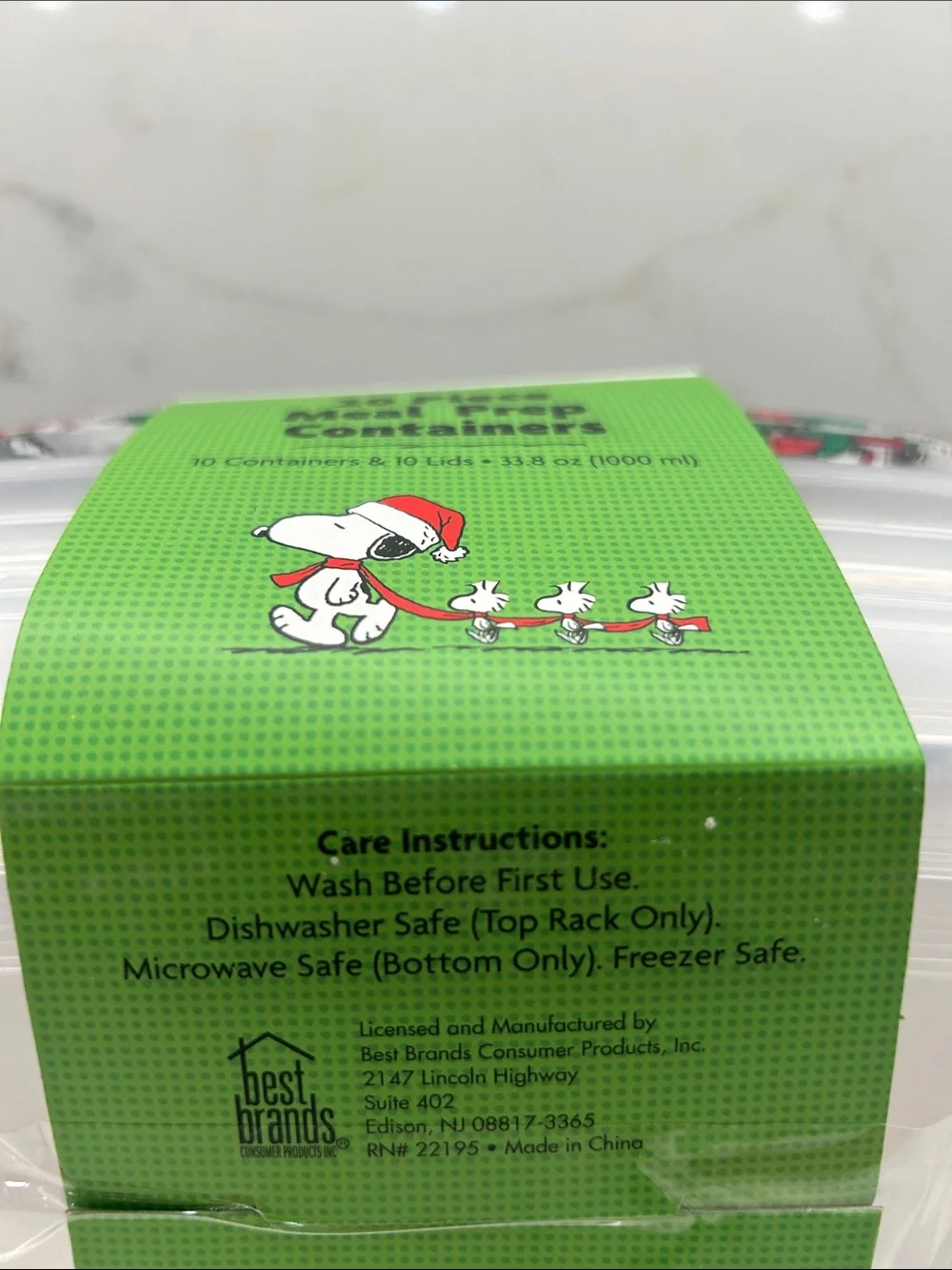 Peanuts Snoopy Christmas Sweater Weather Meal Prep Containers - 20 Pieces